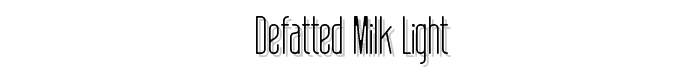 defatted milk Light font